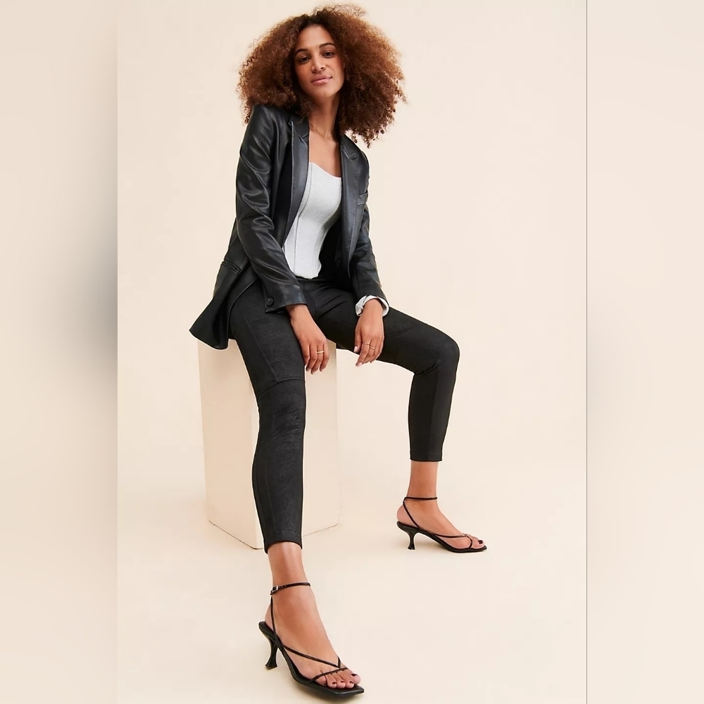 Free People Midnight Vegan Suede Leggings Black Women's Size Large